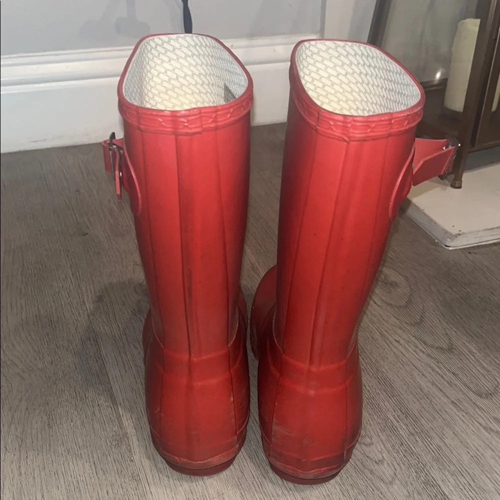 Hunter Red Tall Rain Boots